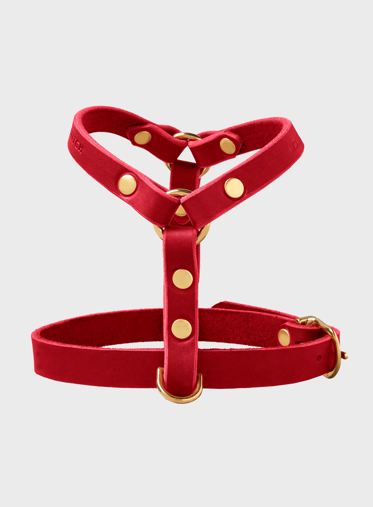 Butter Leather Y Harness - Chili Red