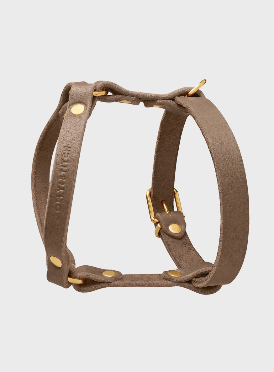 Butter Leather Y Harness - Taupe