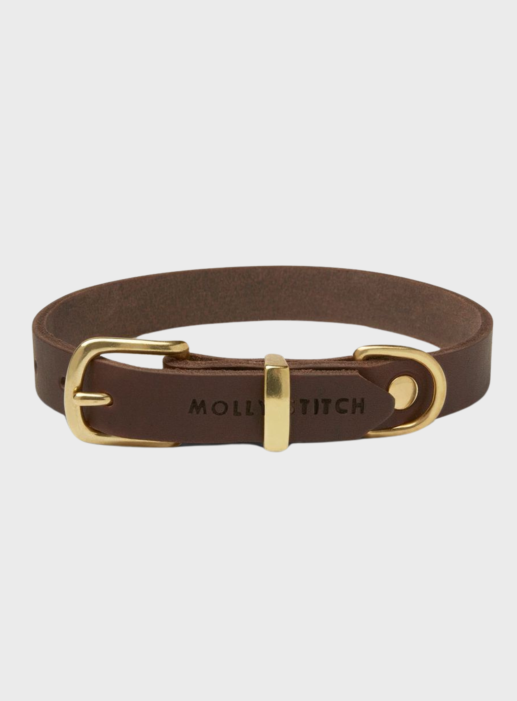 Butter Leather Dog Collar - Classic Brown