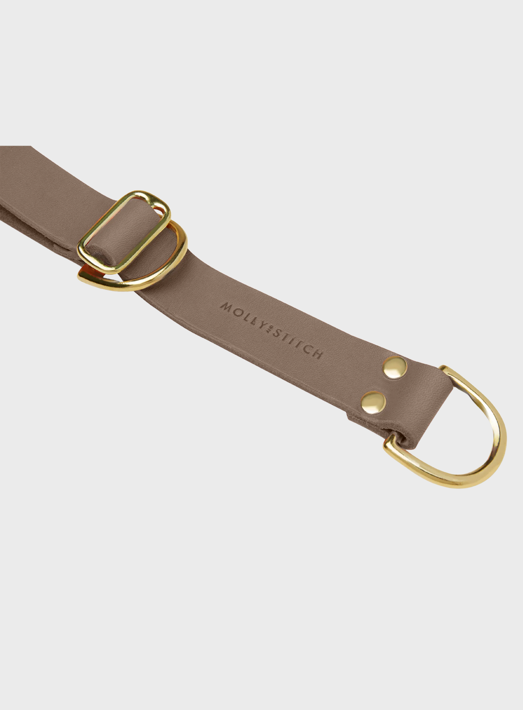 Butter Leather Retriever Dog Collar - Taupe