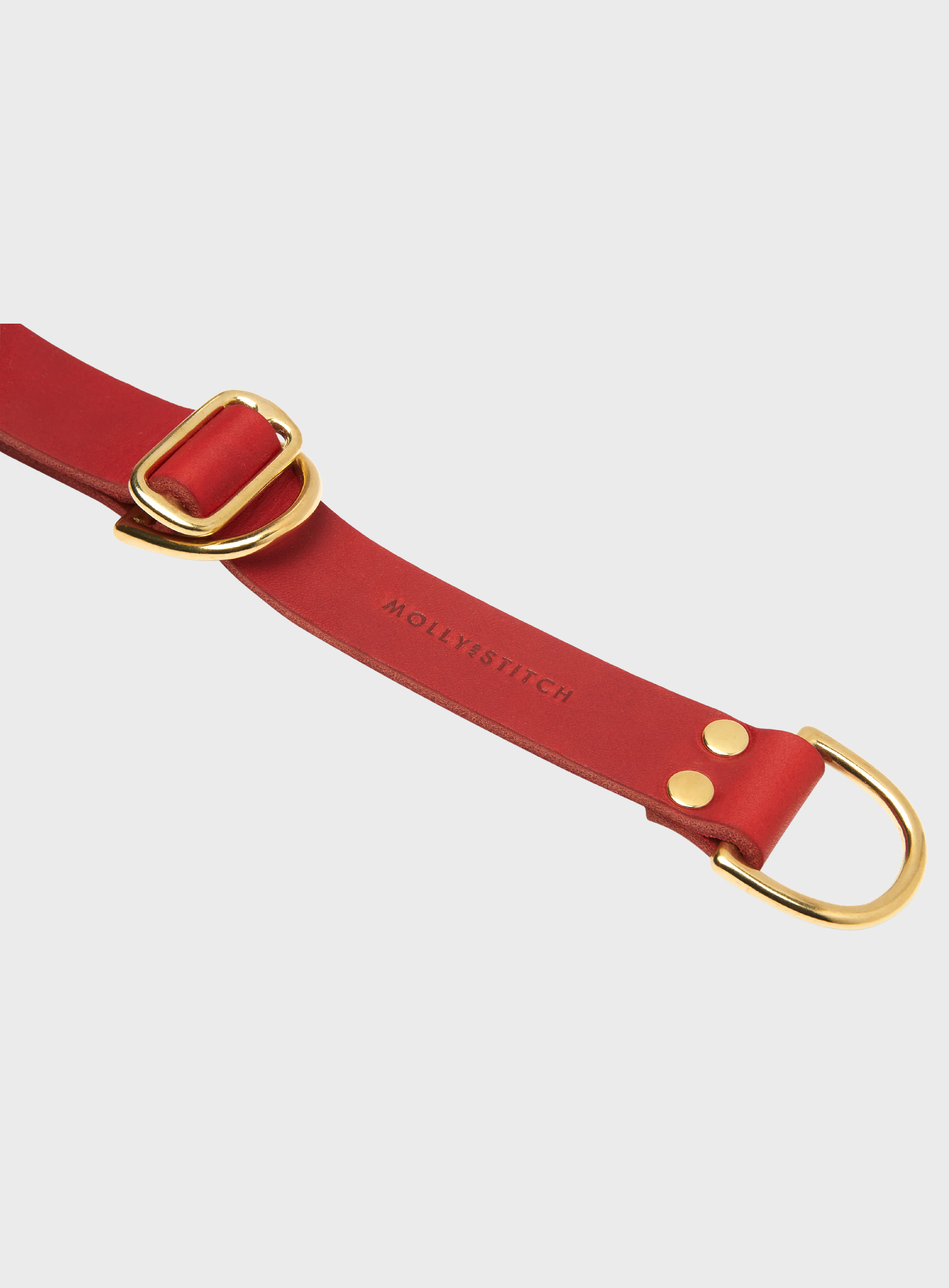 Butter Leather Retriever Dog Collar - Chili Red