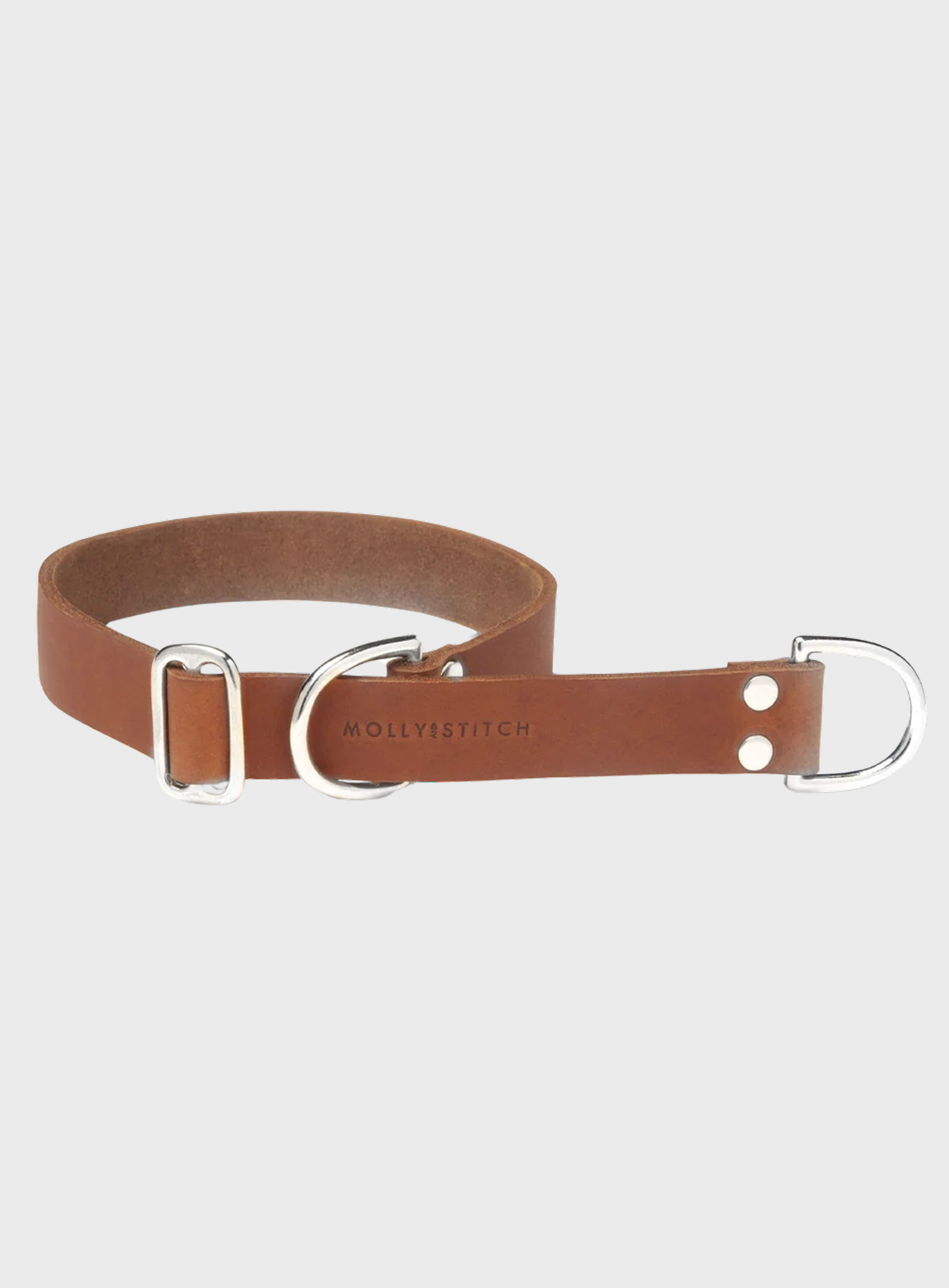 Butter Leather Retriever Dog Collar - Sahara Cognac