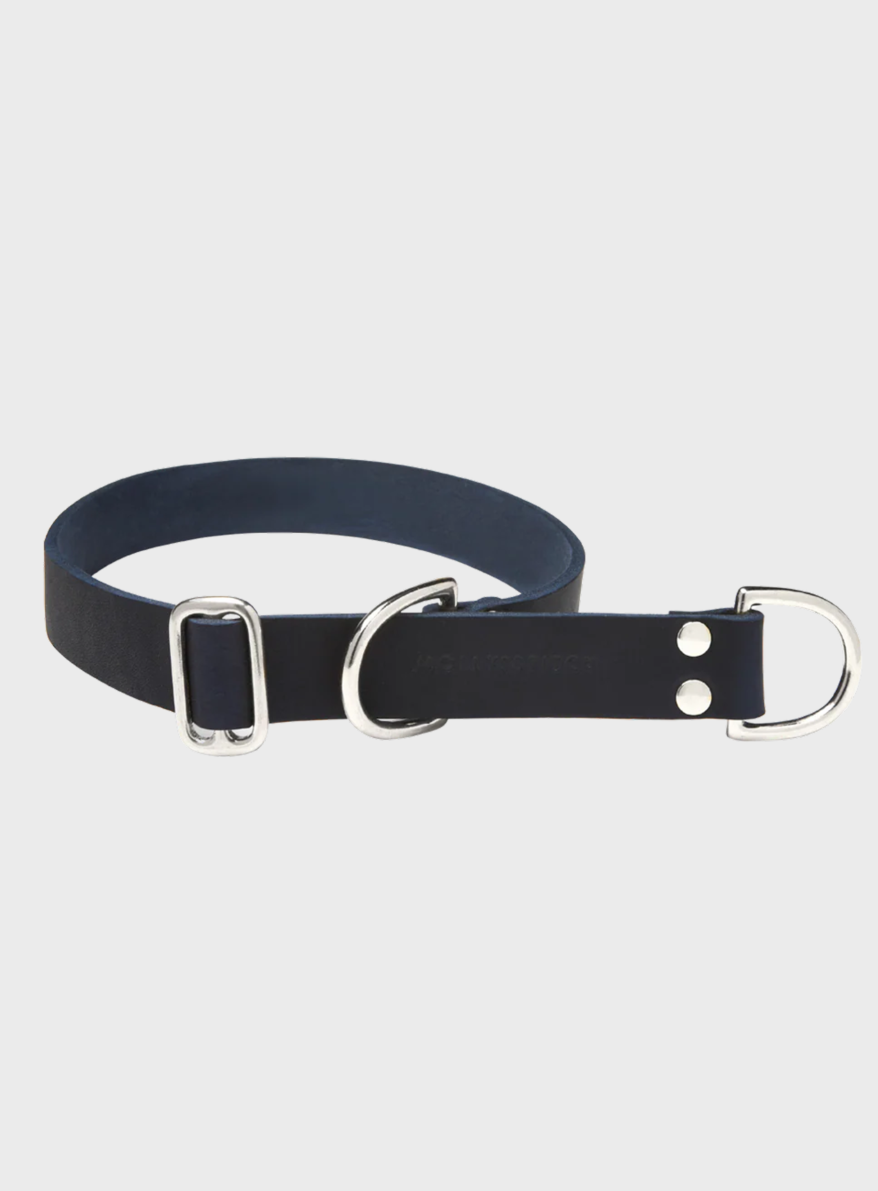 Butter Leather Retriever Dog Collar - Navy Blue