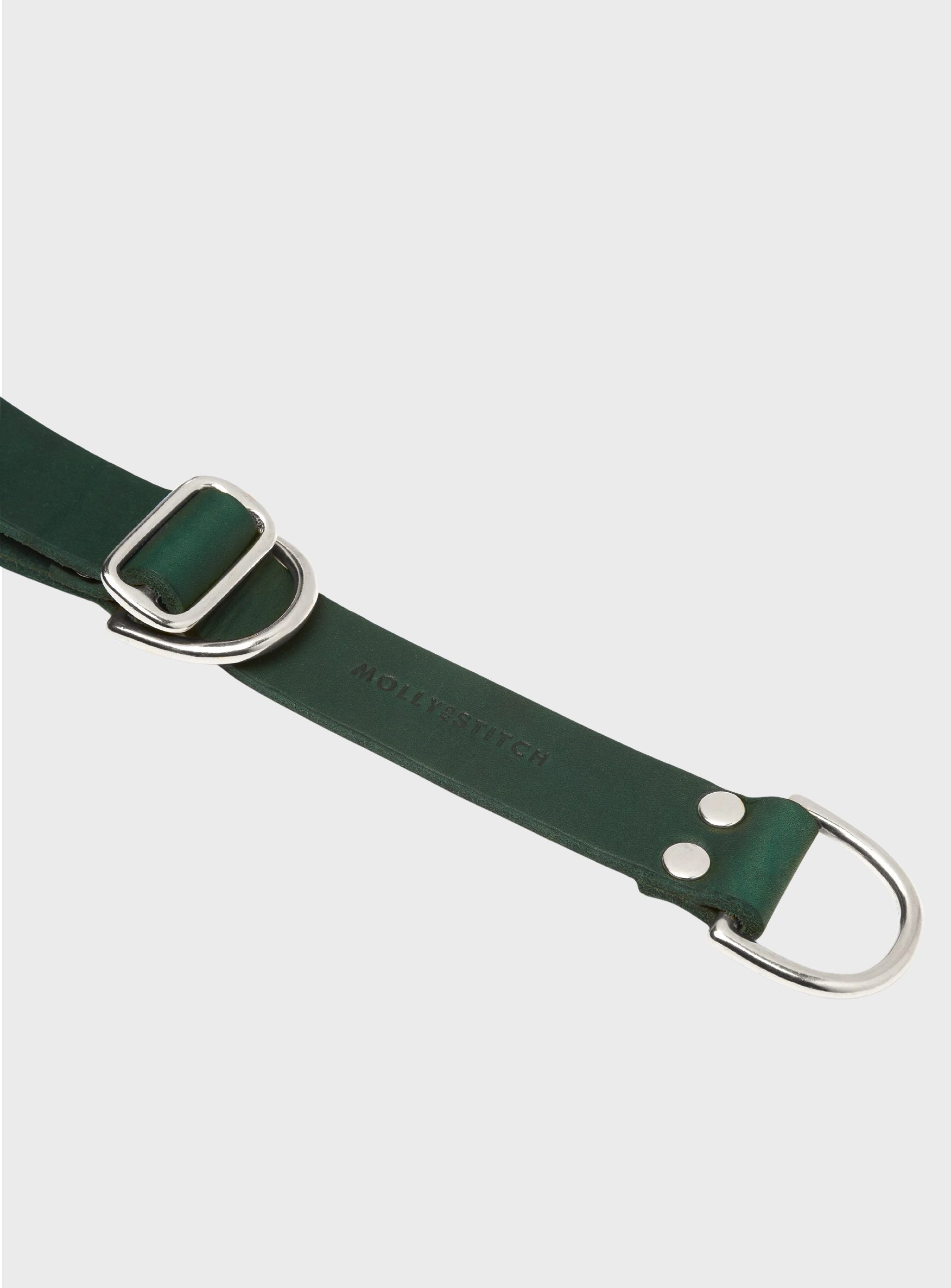 Butter Leather Retriever Dog Collar - Forest Green