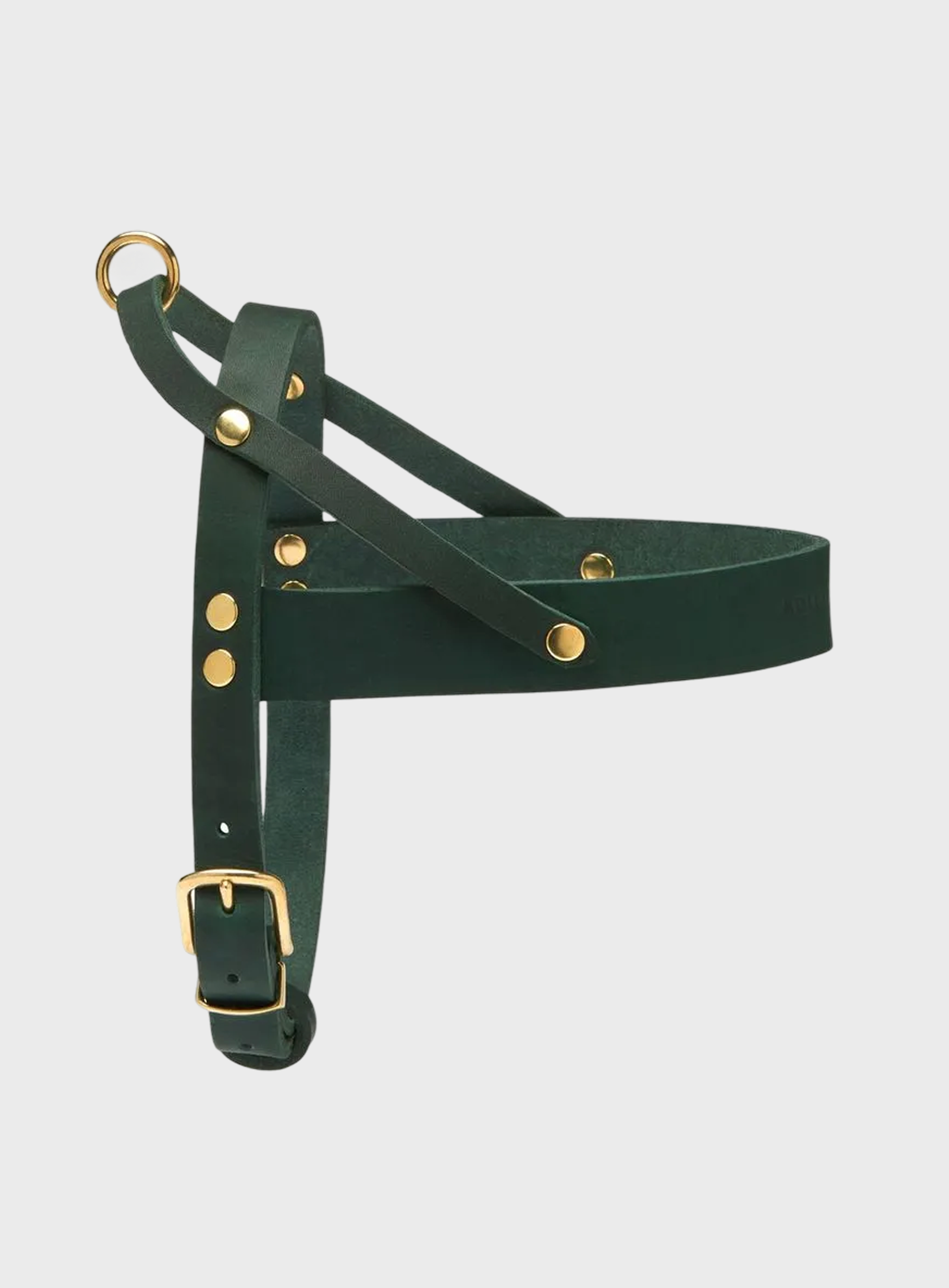Butter Leather Dog Harness - Forest Green