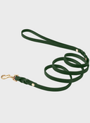 Butter Leather City Dog Leash - Forest Green