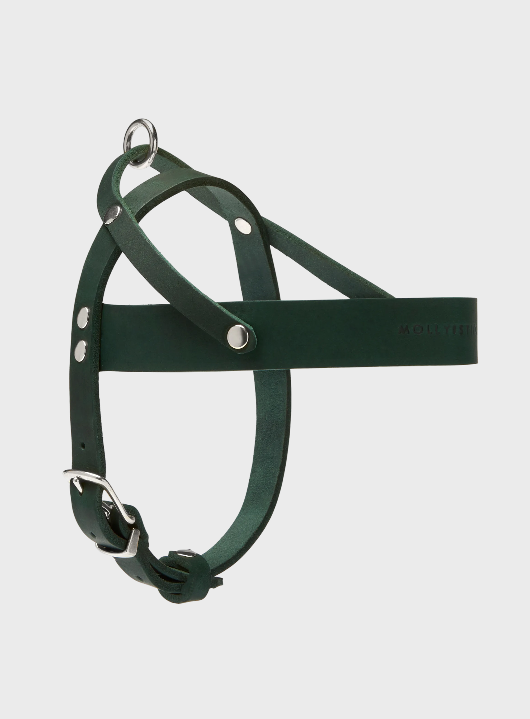 Butter Leather Dog Harness - Forest Green