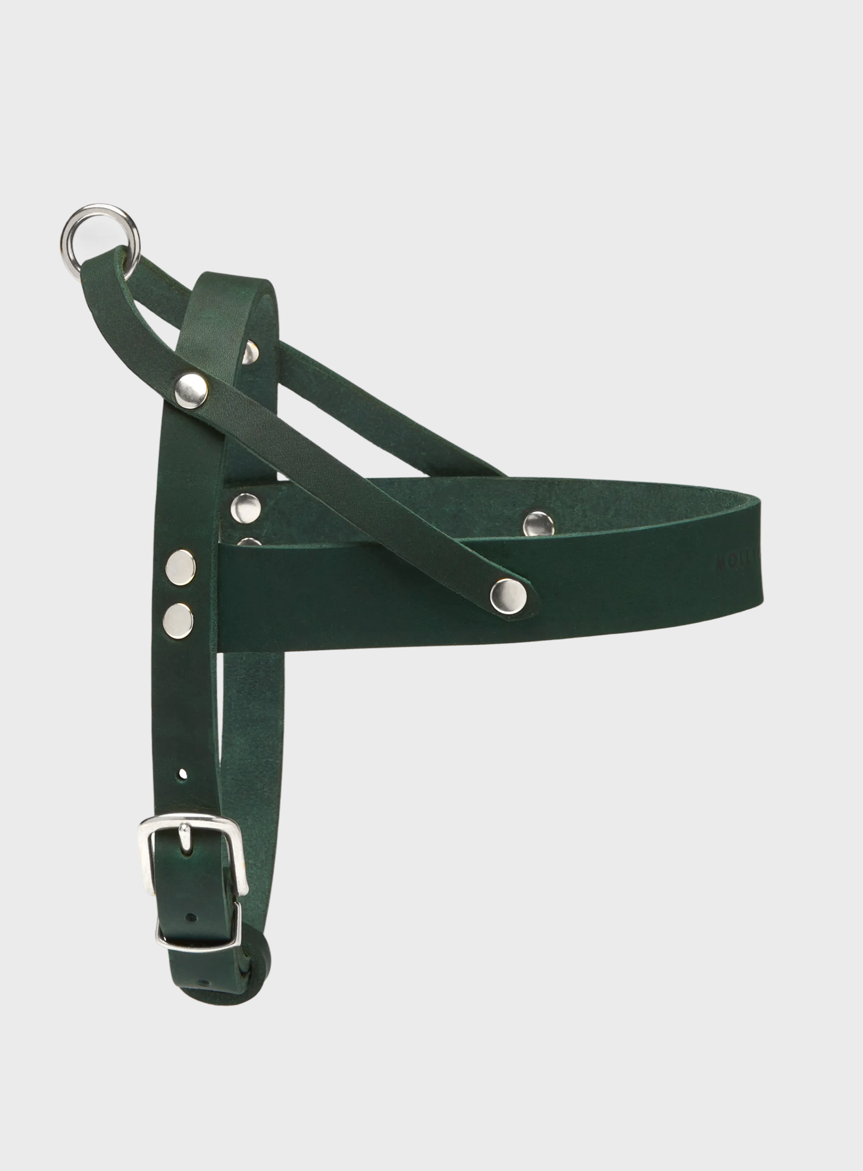 Butter Leather Dog Harness - Forest Green