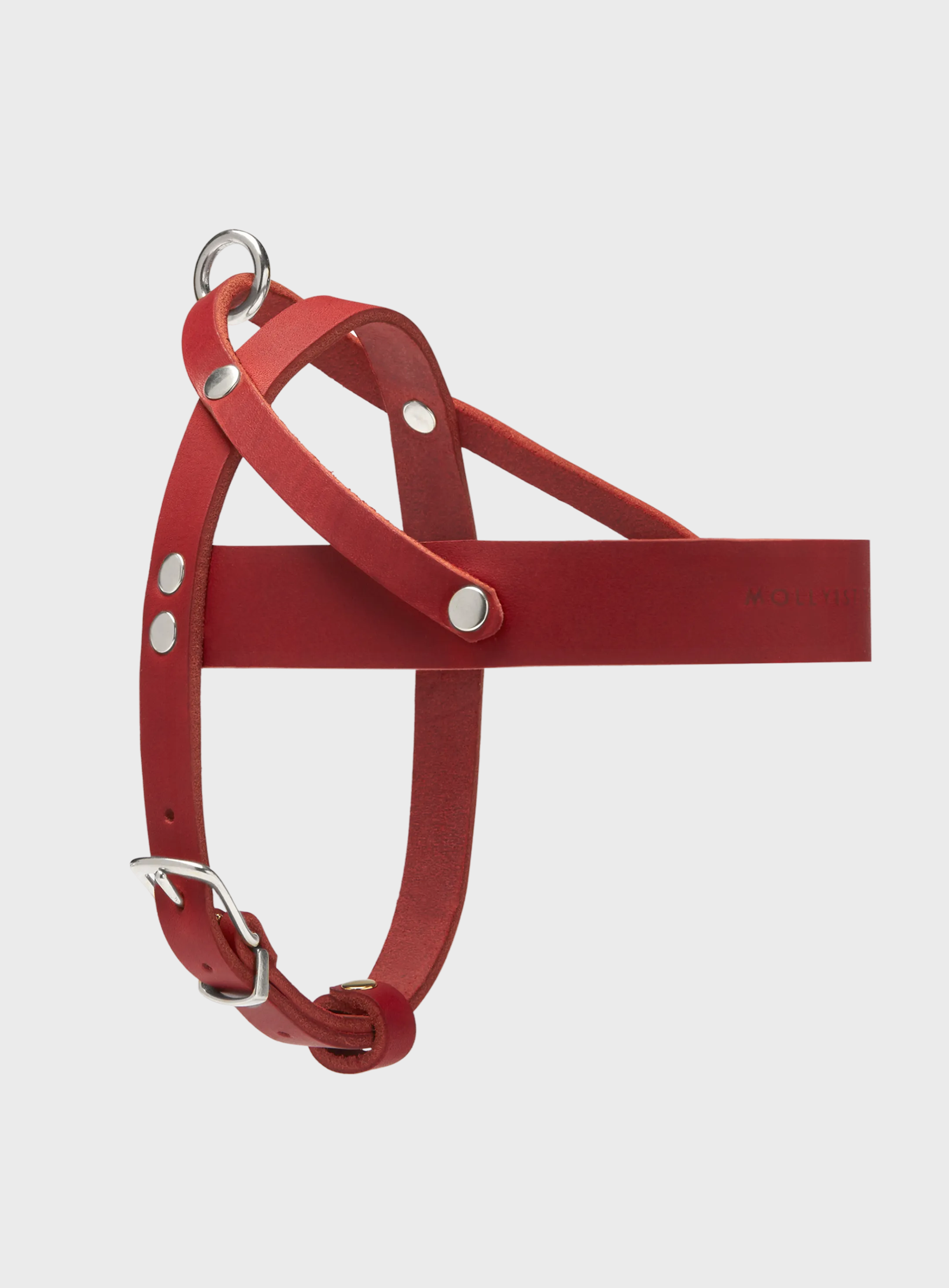 Butter Leather Dog Harness - Chili Red