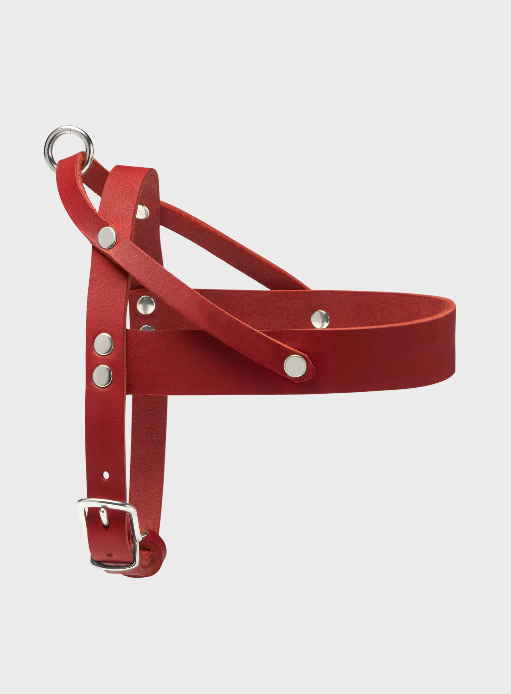 Butter Leather Dog Harness - Chili Red