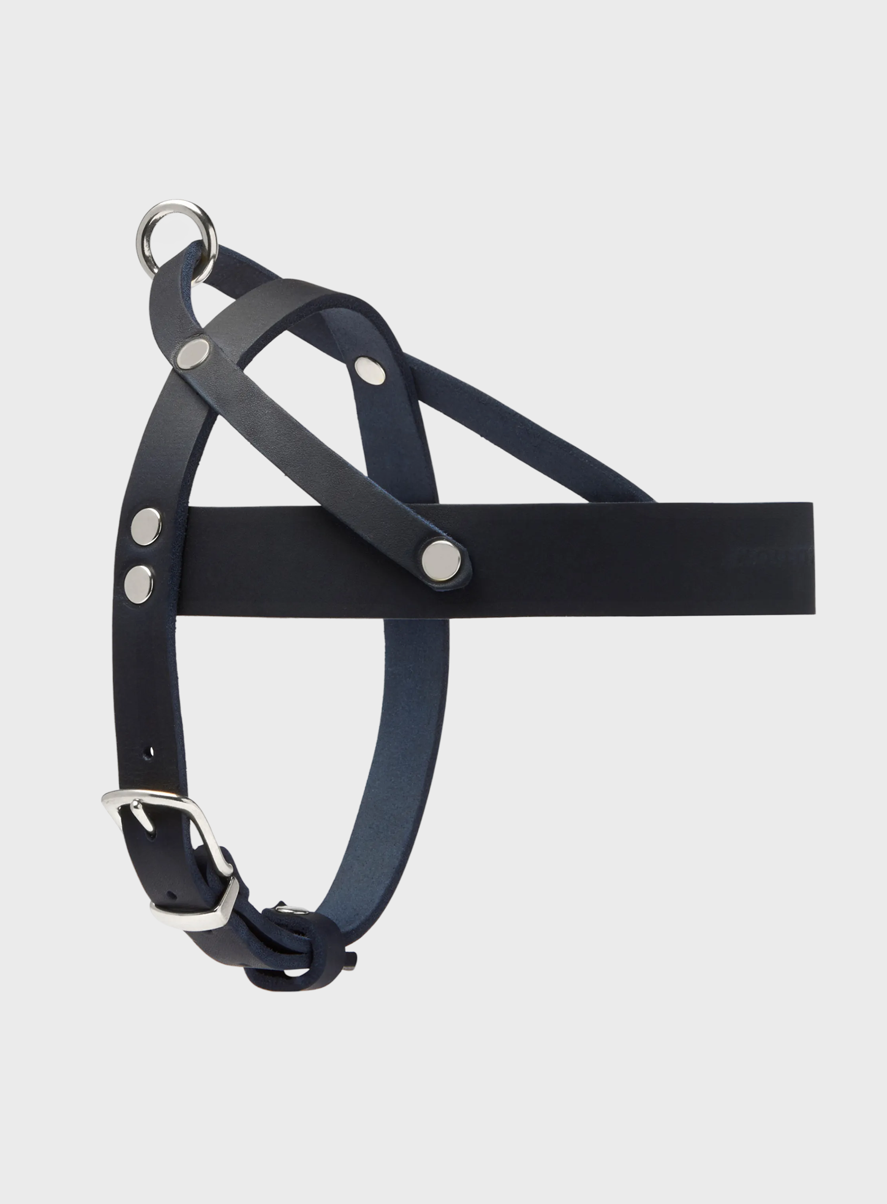 Butter Leather Dog Harness - Navy Blue