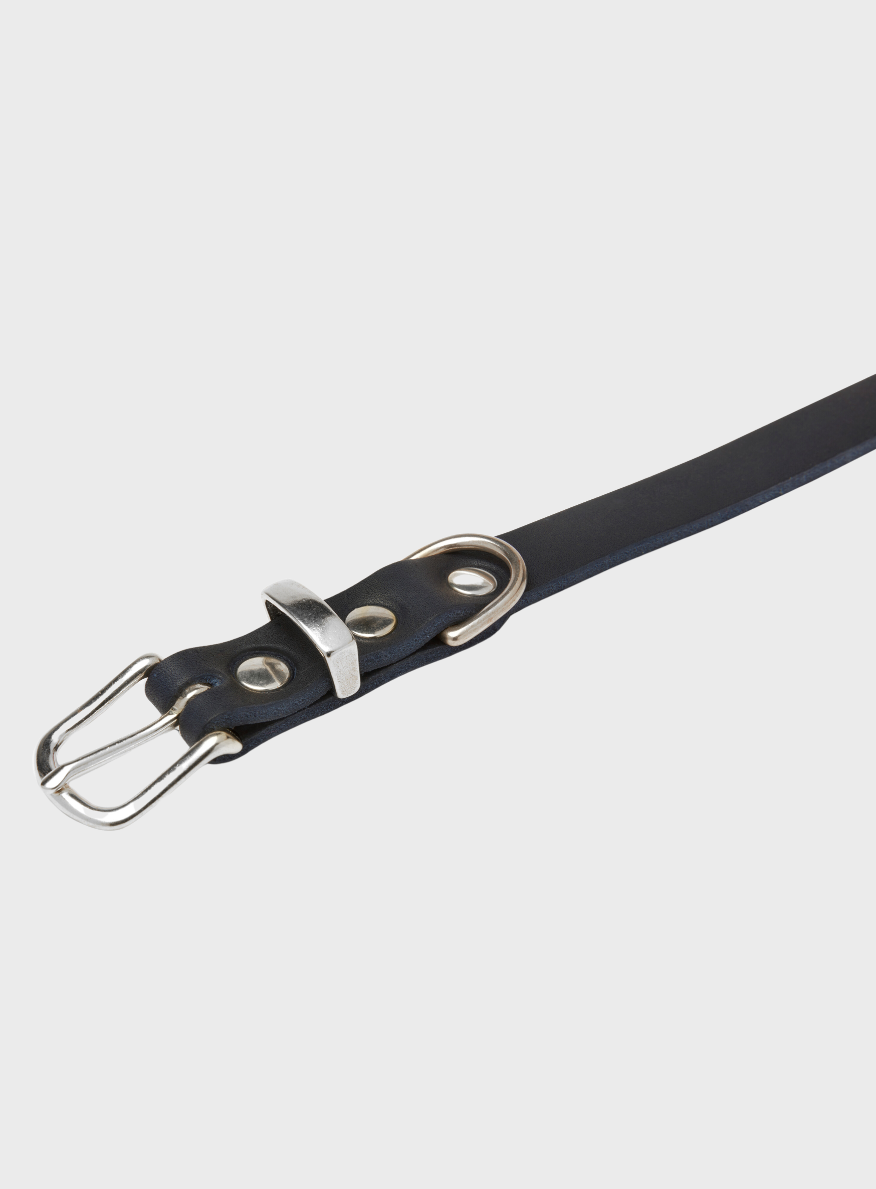 Butter Leather Dog Collar - Navy Blue