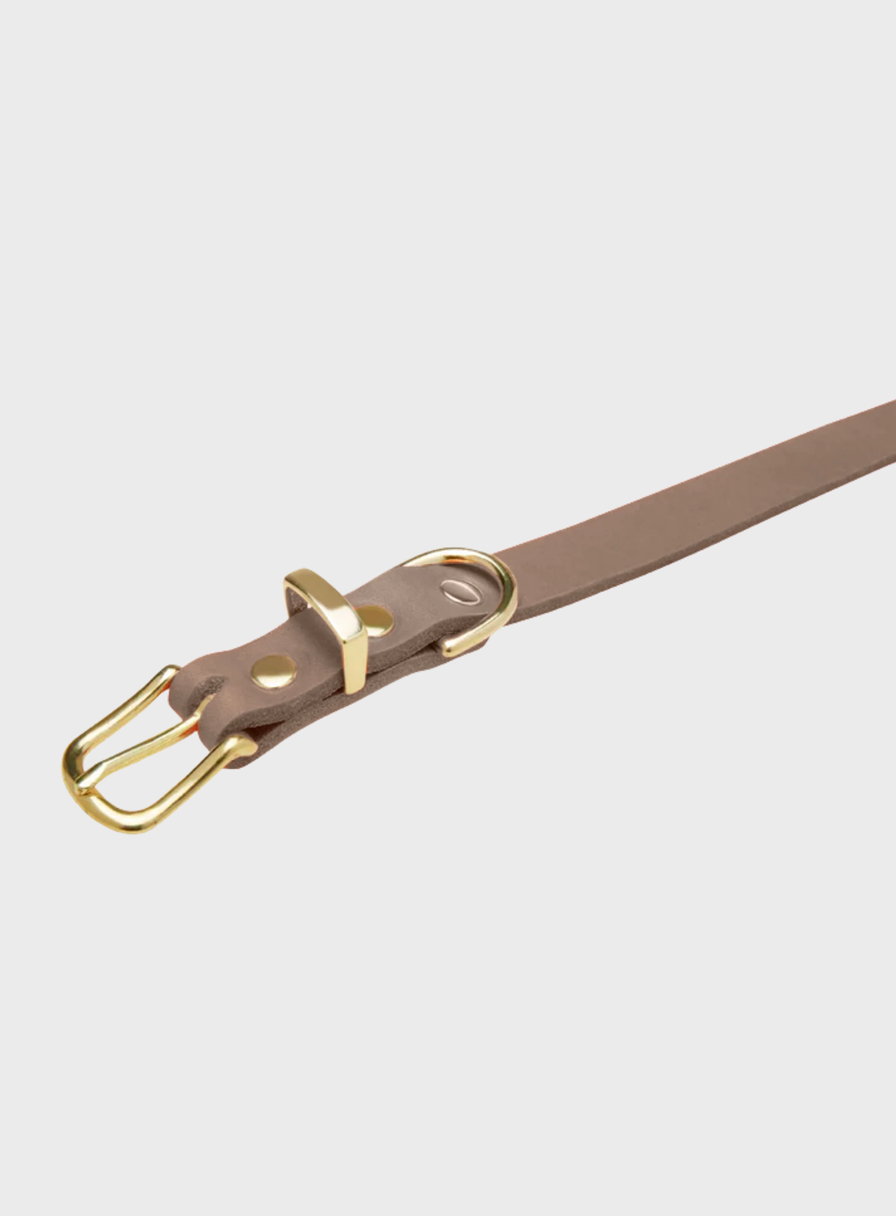 Butter Leather Dog Collar - Taupe