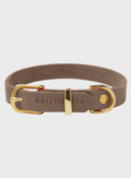 Butter Leather Dog Collar - Taupe