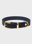 Butter Leather Dog Collar - Navy Blue