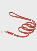 Butter Leather City Dog Leash - Coral