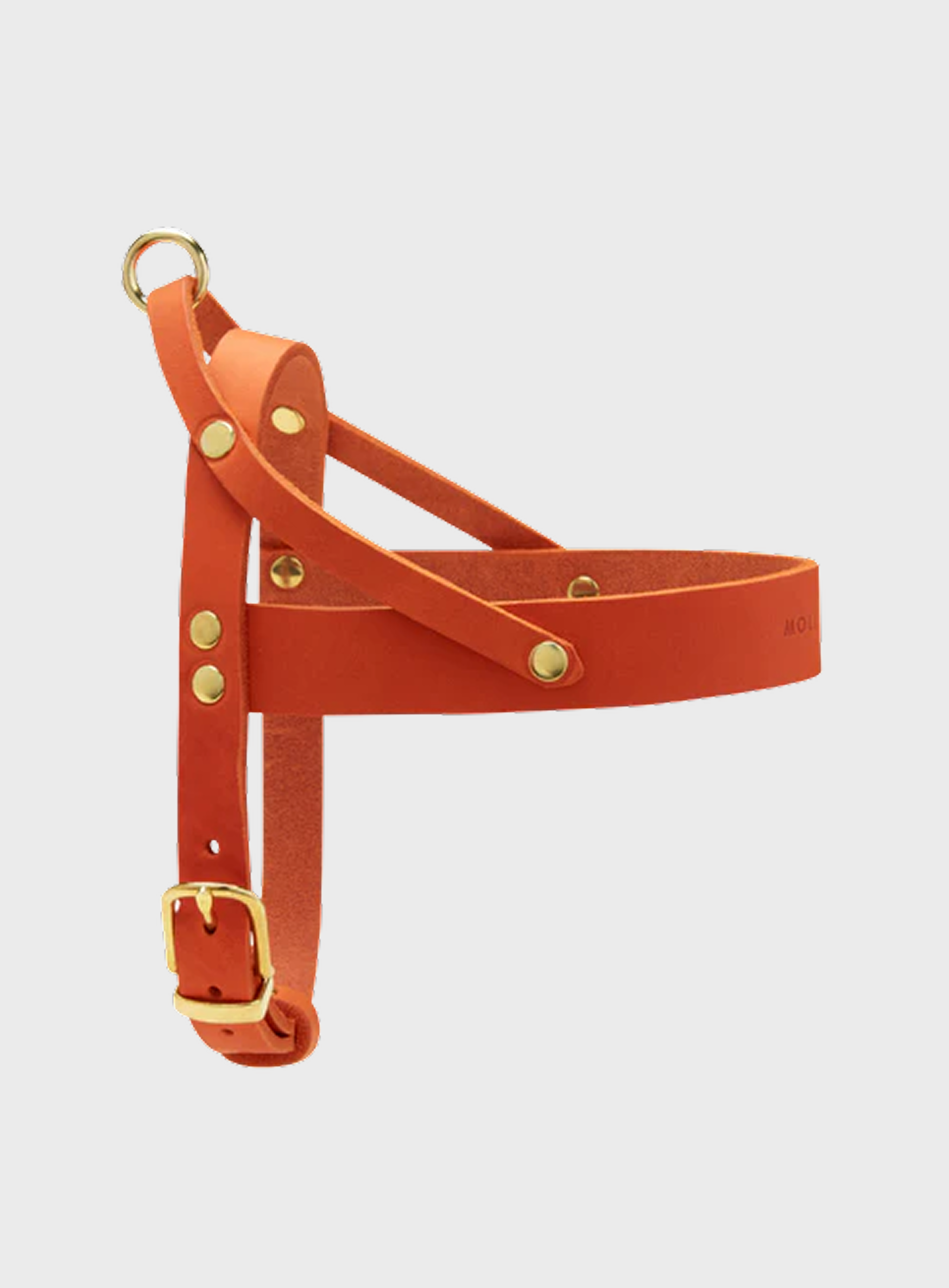 Butter Leather Dog Harness - Mango