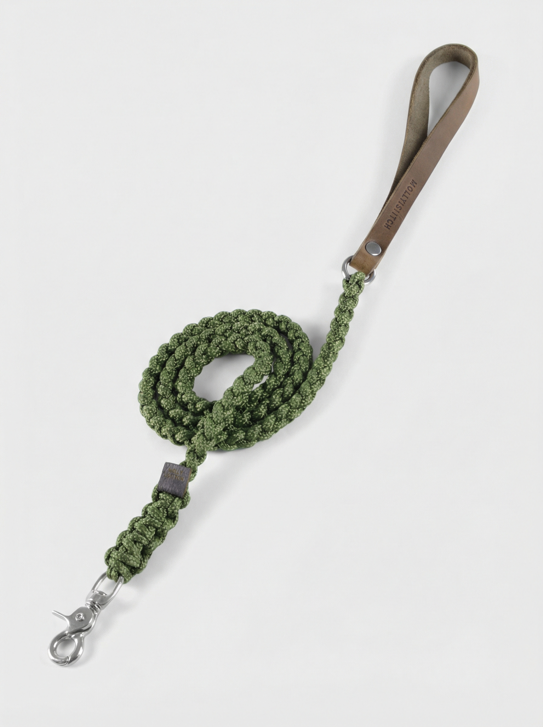 Touch of Leather Dog Leash - Military