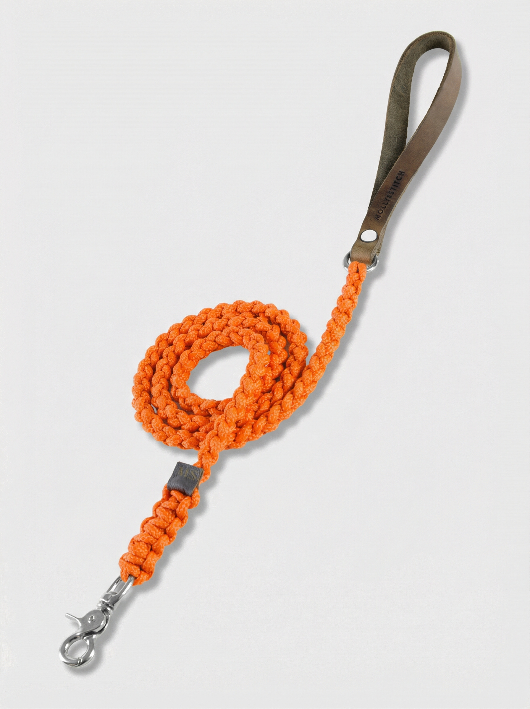 Touch of Leather Dog Leash - Pumpkin