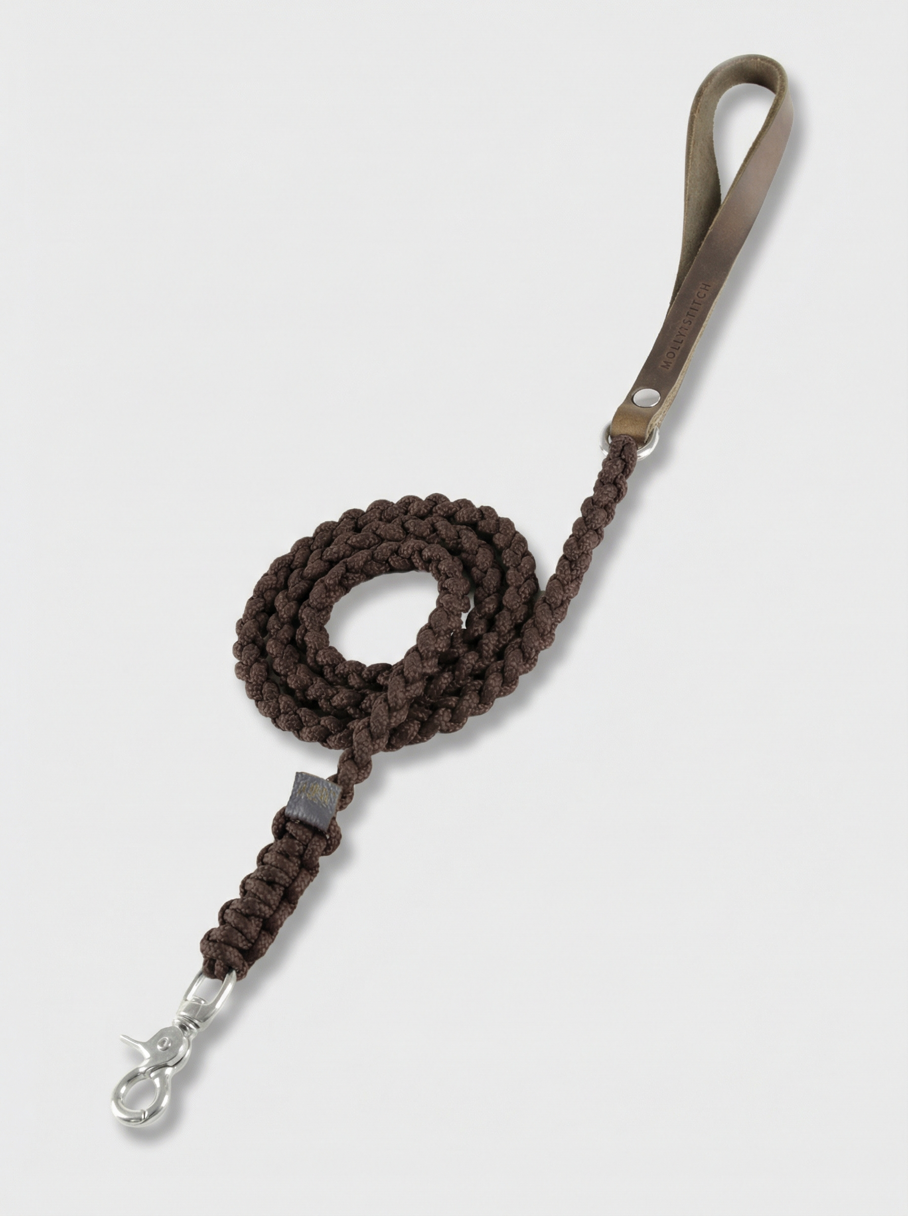Touch of Leather Dog Leash - Chocolate