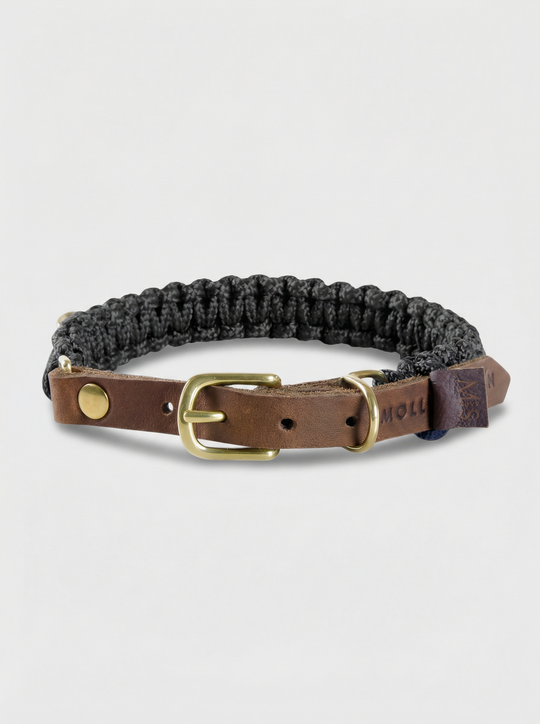 Touch of Leather Dog Collar - Nero