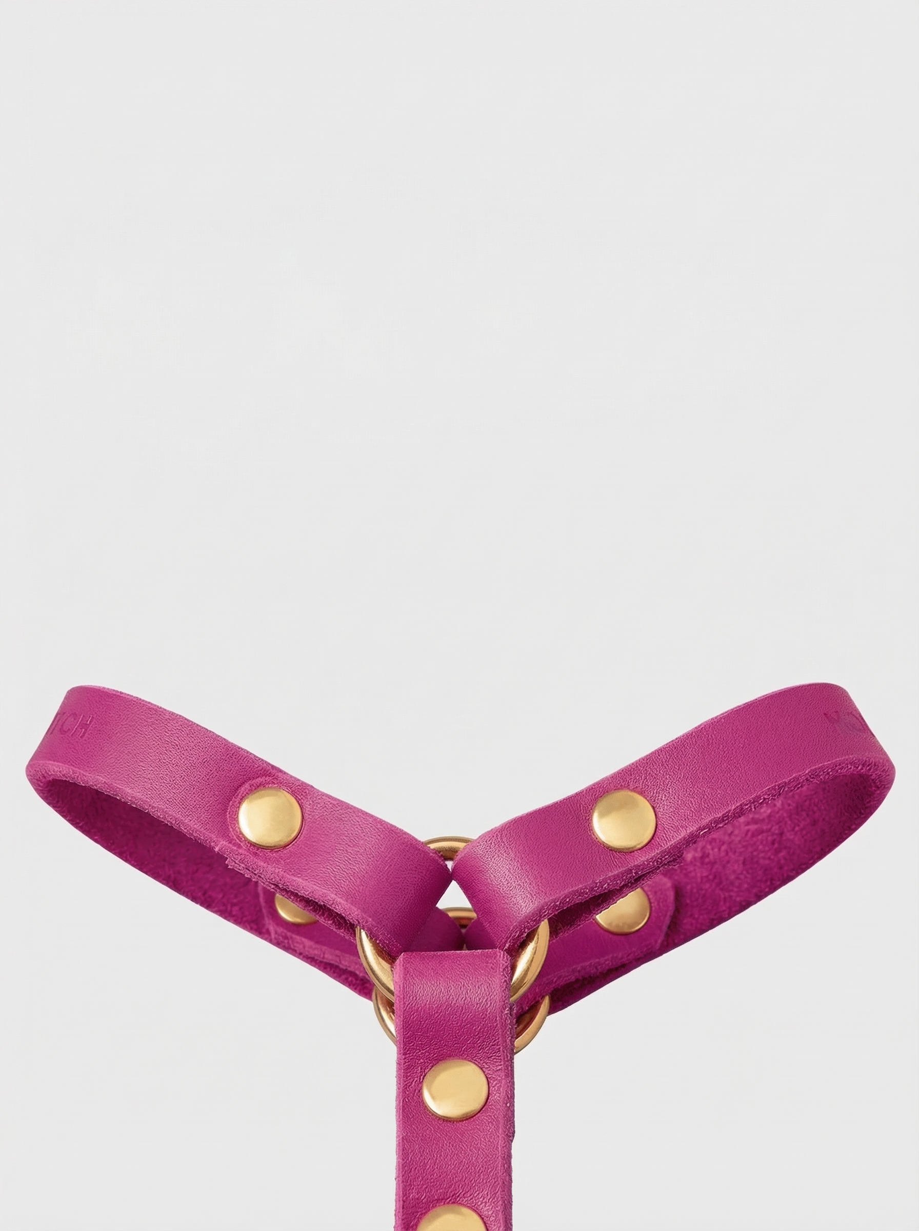 Butter Leather Y Harness - Flamingo