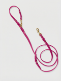 Butter Leather 3x Adjustable Dog Leash - Flamingo